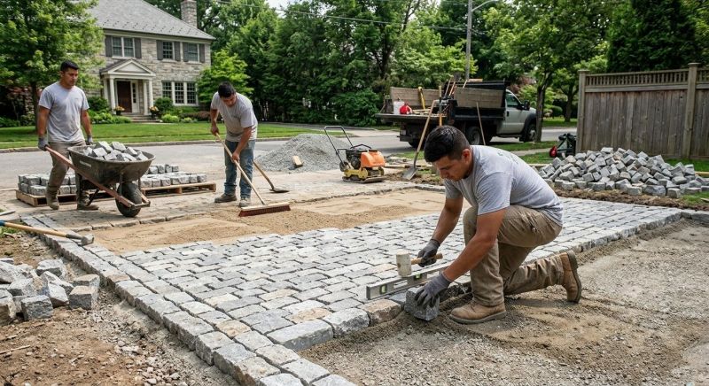 Limestone Pavers Installation in Fairfield County, CT